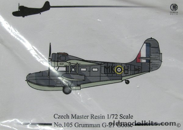 Czech Master 1/72 Grumman Goose G-21 / JRF-5 / JRF-2 - Royal Canadian Air Force 942/MK-H of No. 13(OT) Sq 1941 / US Navy 1943 / US Coast Guard 1942, 105 plastic model kit